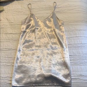 Silver Slip Dress